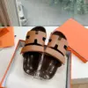 Hermès Women Brown Leather Sandals product view 4
