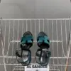 Hermès Women Dark Green Suede Sandals product view 2