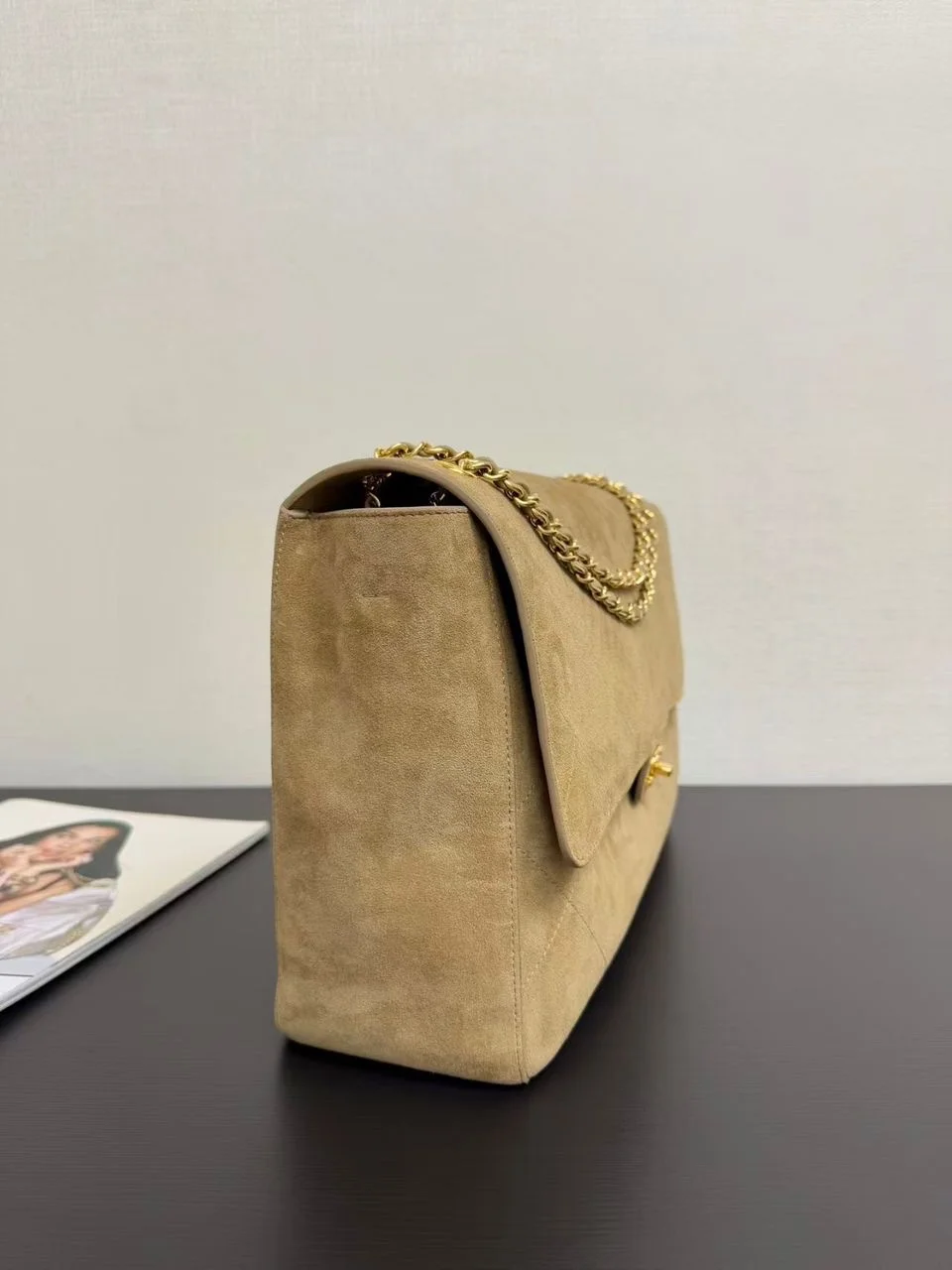 Chanel Suede Souplissimo Maxi Flap large Bag product view 5