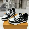 Louis Vuitton Women Black White Leather Sneakers product view 5