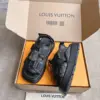 Louis Vuitton Women Brown Leather Patterned Sandals product view 4