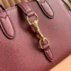 Gucci Small Jackie Tote 24 In Burgundy Lambskin product view 6