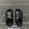 Hermès Women Black Leather Strappy Sandals product view 2