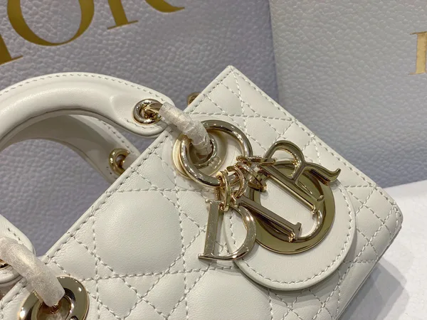 Dior D-Joy Mini Bag White Women’s Handbag 16.5x6x10cm product view 4