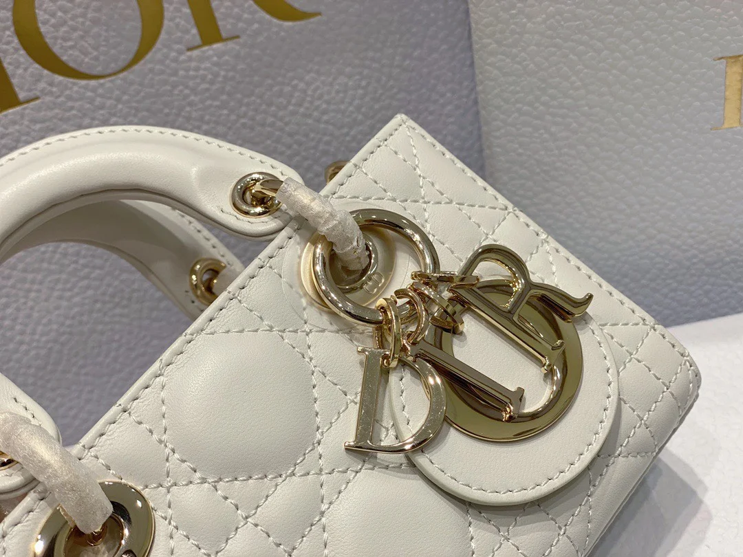 Dior D-Joy Mini Bag White Women’s Handbag 16.5x6x10cm product view 4