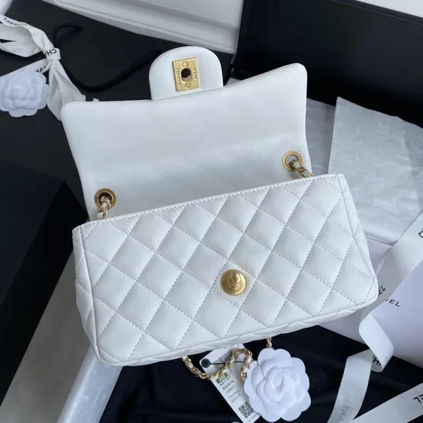 Chanel White Pearl Crush Mini Flap Bag product view 5