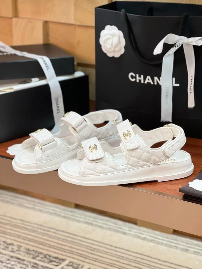 Chanel White Dad Sandals product view 3