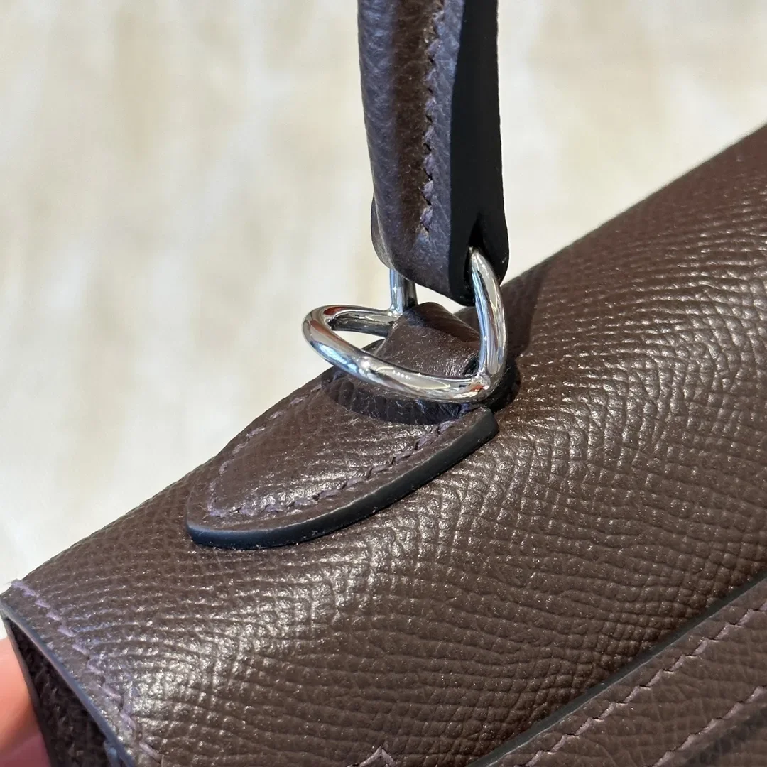 Hermès Kelly 25 Epsom Ebene Silver Hardware Bag product view 6