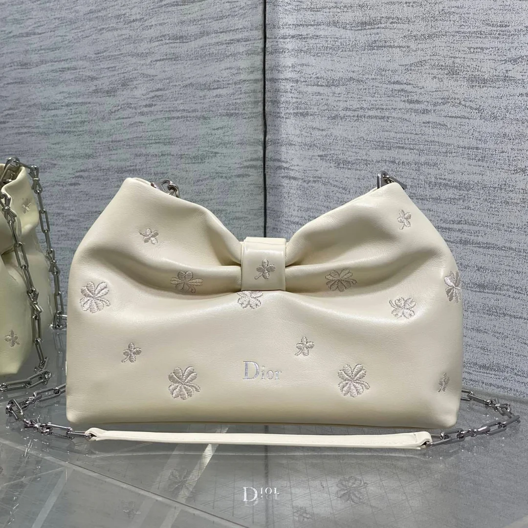 Dior Bow Bag Small Latte Lambskin product view 1