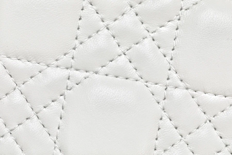 Dior My Lady High-end Women’s Handbag White Silver Lock 20×16.5 cm product view 3