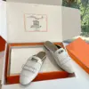Hermès Women White Leather Fringe Mules product view 5