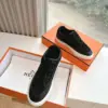 Hermès Women Black Suede Leather Sneakers product view 2