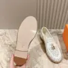 Louis Vuitton Women White Leather Loafers product view 2
