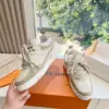 Louis Vuitton Women Beige Mesh Leather Sneakers product view 6