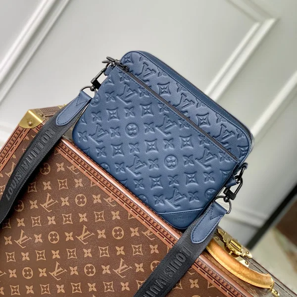 Louis Vuitton Trio Messenger 25 In Blue Monogram Shadow Calfskin Bag product view 1