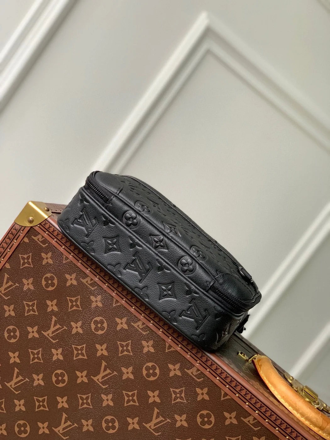 Louis Vuitton Alpha Nano Bag 24 In Black Monogram Shadow Embossed Cowhide product view 3