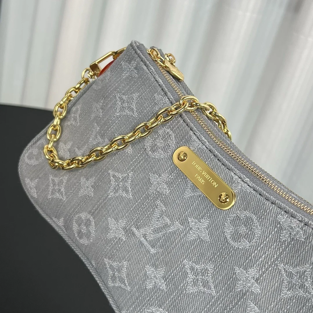 Louis Vuitton Liv Pochette in Washed Denim Bag product view 2