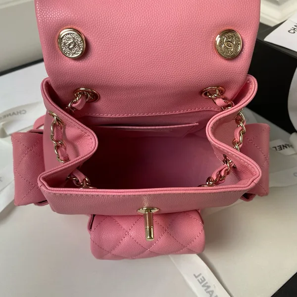 Chanel Backpack Duma Mini Pink Lock Gold 21.5×19.5x12cm product view 3