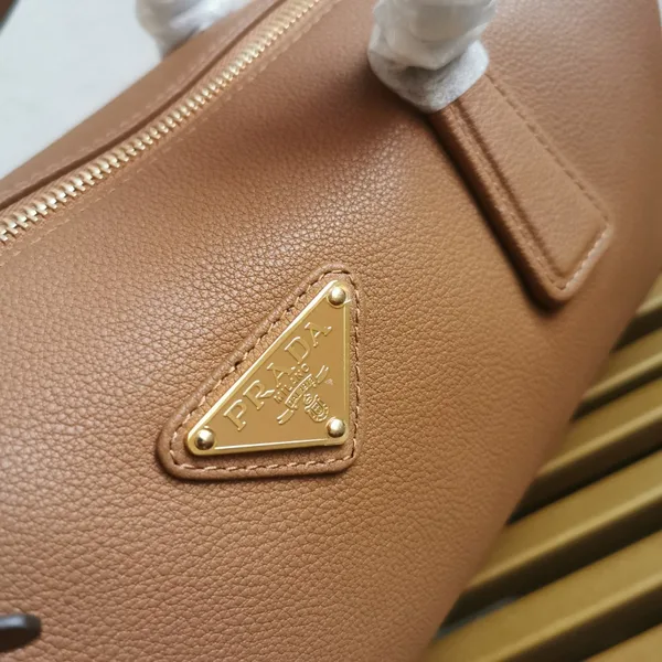 Prada Caramel Medium leather top-handle bag with padlock product view 5