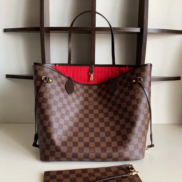 Louis Vuitton Neverfull Checkered Pattern Handbags 32x29x17cm product photo