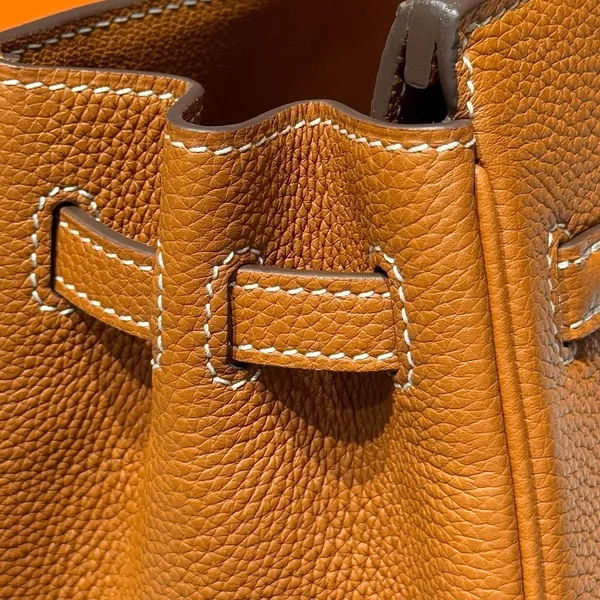 Hermès 25S Medium Birkin 25 In Burnt Orange Calfskin Gold Hardware Bag product view 8