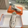 Hermès Women White Suede And Mesh Sneakers product view 4