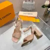 Louis Vuitton Women Nude Patent Leather Block Heels product view 5
