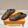 Louis Vuitton Women Brown Leather Mules product view 4