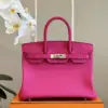Hermès Birkin 30 Rose Shocking Taurillon Clemence Palladium Hardware Bag product view 4