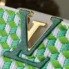 Louis Vuitton Capucines Green And White Pattern Handbags 21 cm product view 6