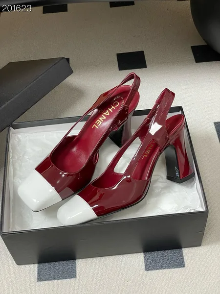 Chanel Slingback Heels Red White product view 1
