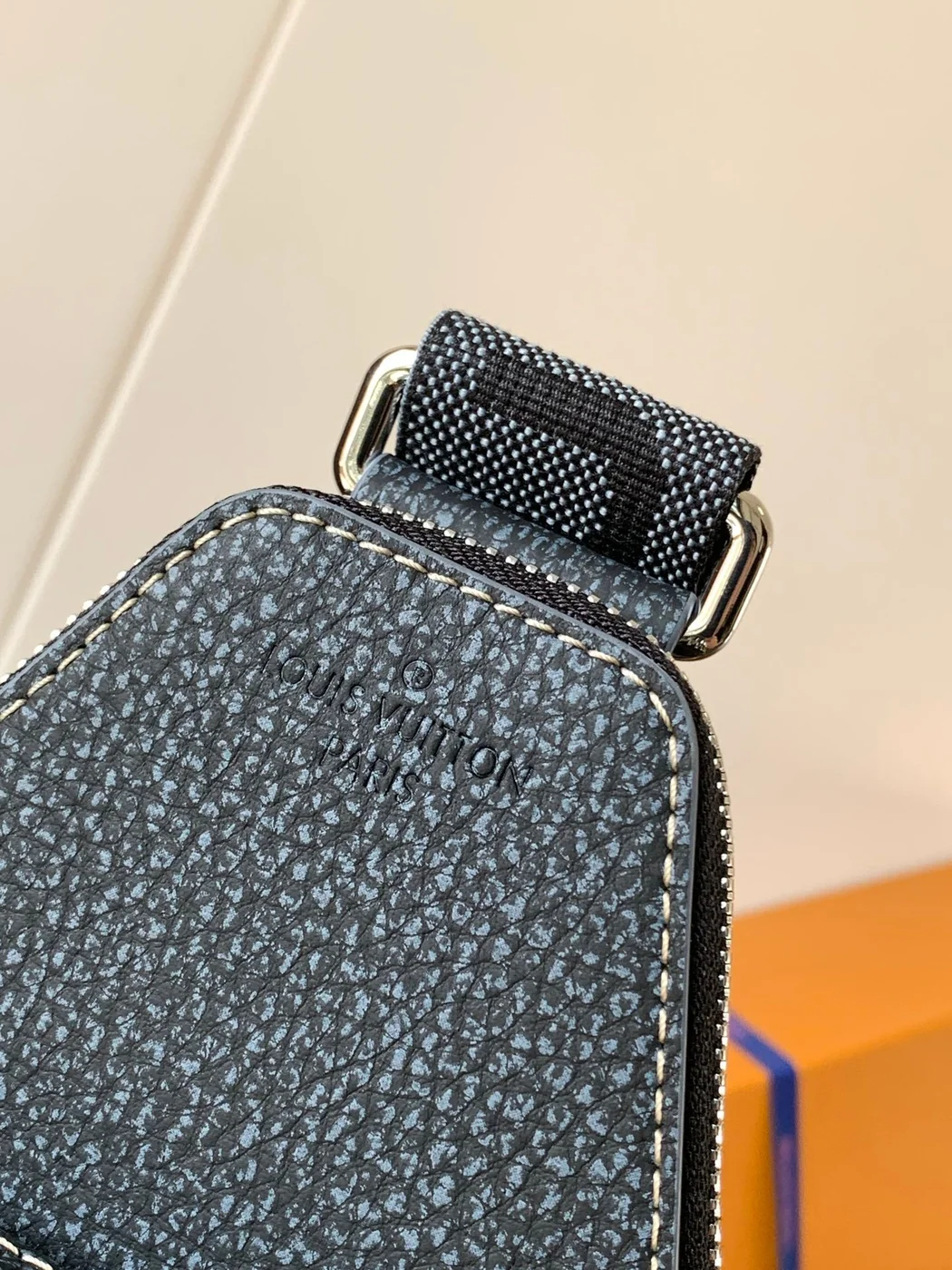 Louis Vuitton Avenue Slingbag 31 In Black Monogram Canvas With Brown Logo Bag product view 6