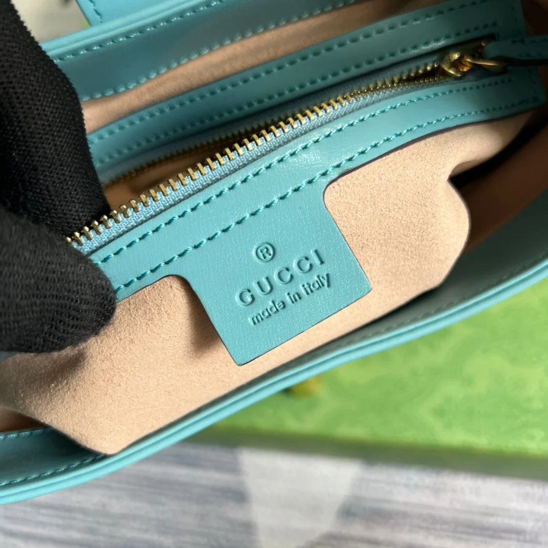 Gucci Jackie Small 28 Shoulder Bag In Blue Pastel Calfskin product view 6