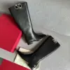 Valentino Women Black Leather Tall Boots product view 1