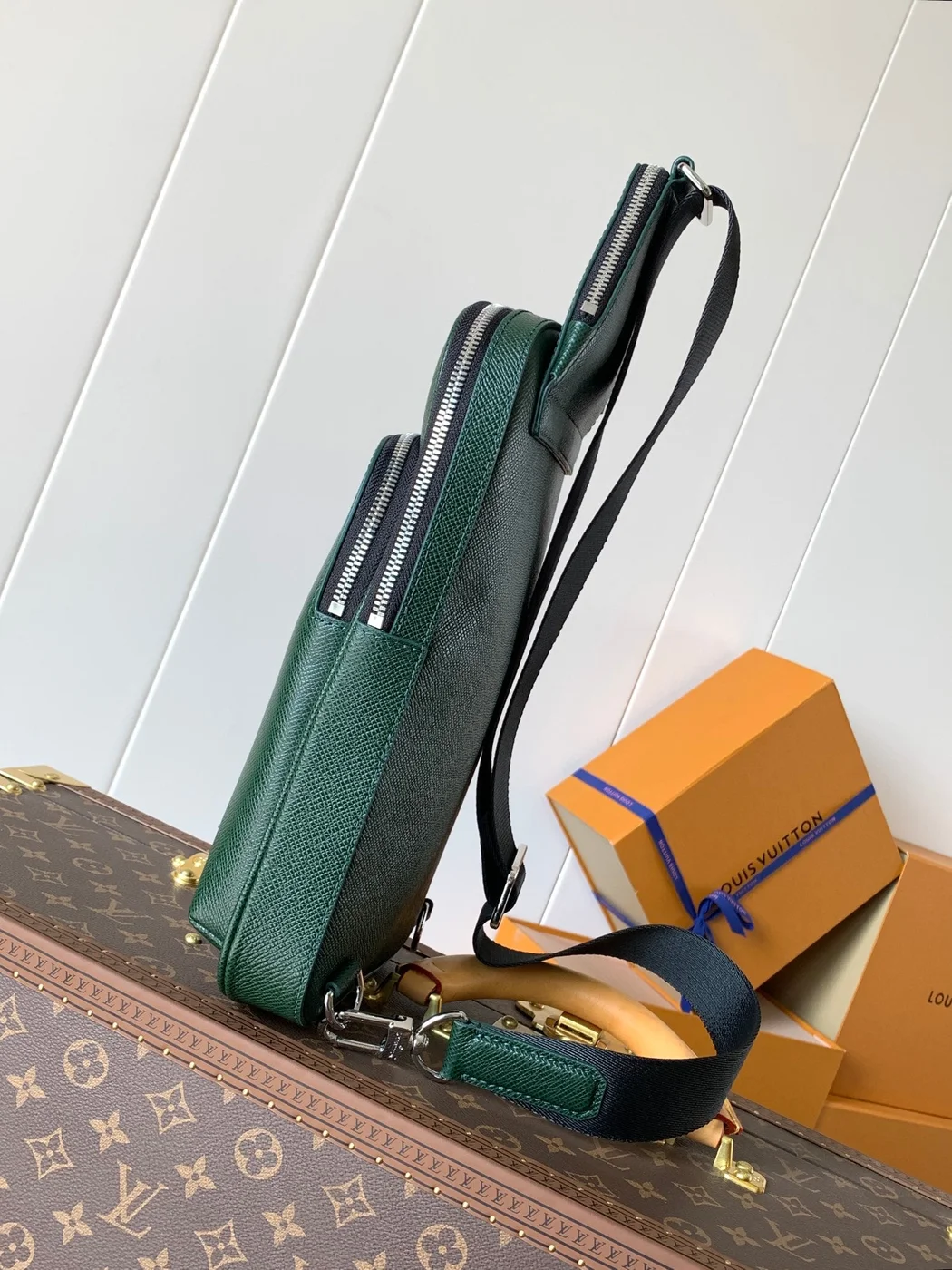 Louis Vuitton Avenue Slingbag 31 In Dark Green Taiga Leather Bag product view 6