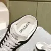 Louis Vuitton Women Black White Leather Sneakers product view 5