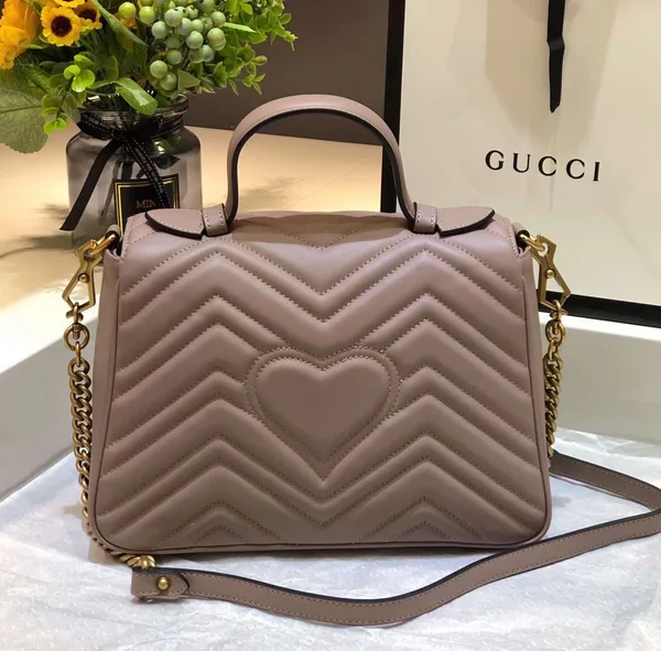 Gucci Marmont Top Handle Women’s Handbag with Gold Buckle 27 cm product view 7