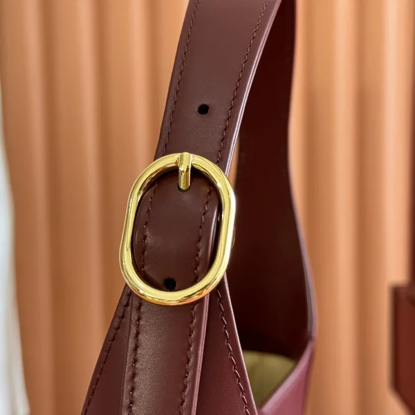 Gucci Jackie Small Shoulder Bag 27 In Burgundy Red Calfskin Gold Hardware product view 9