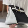 Hermès Birkin 30 Black/White Togo leather Gold Hardware Bag product view 2