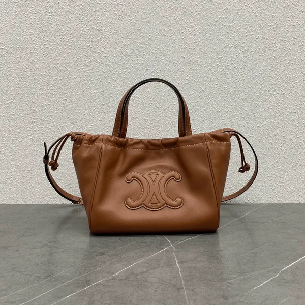 Celine Cabas Brown Soft Leather 22x17x15cm Bag product view 1