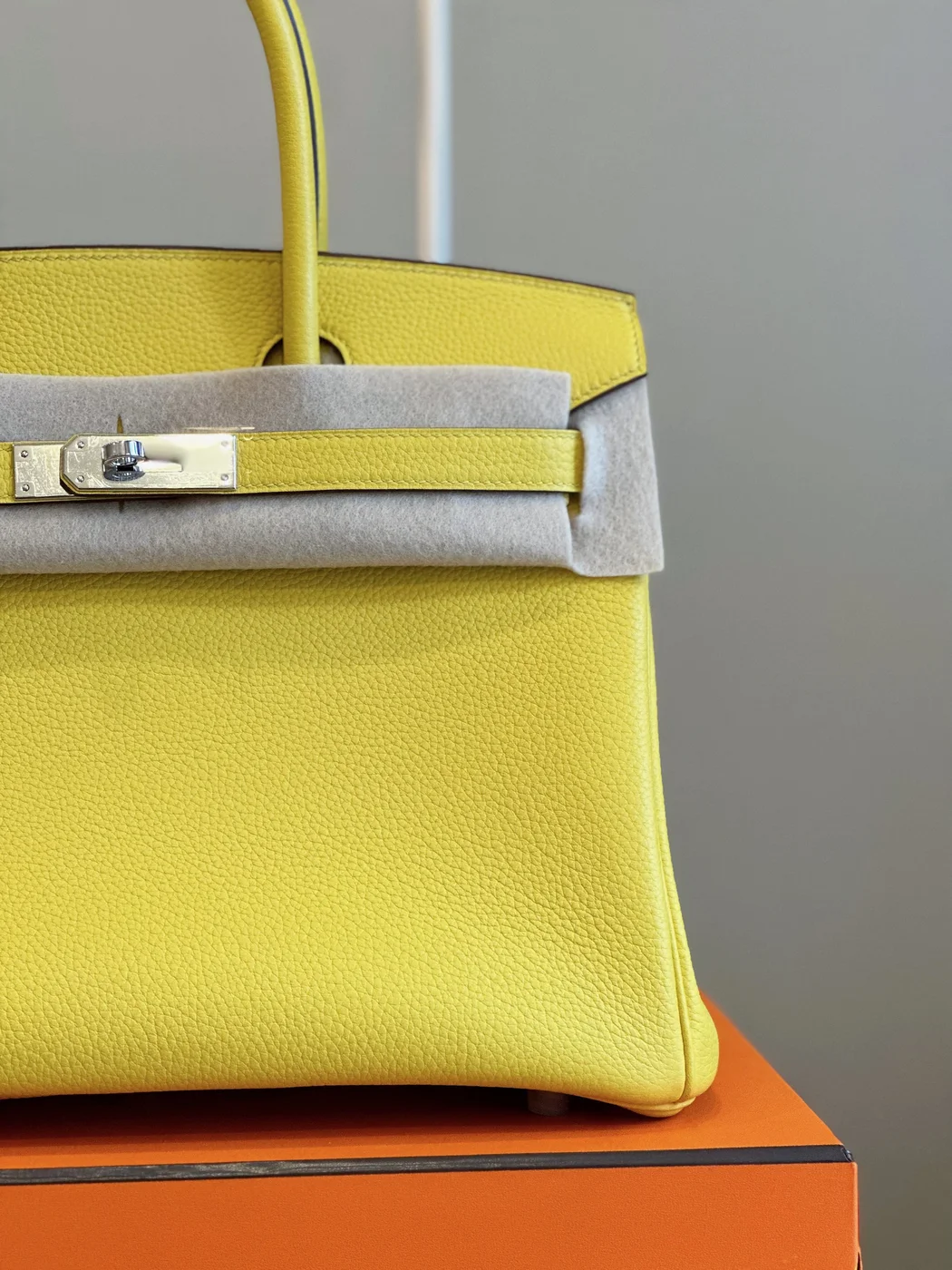 Hermès Birkin 30 Amber Yellow Palladium Hardware Bag product view 6