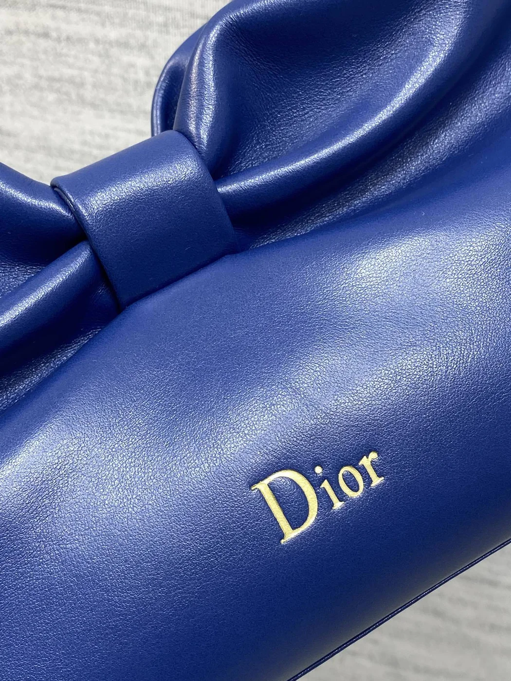 Dior Bow Bag Navy Lambskin product view 3