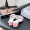 Chanel Women Pink Tweed Slides product view 3