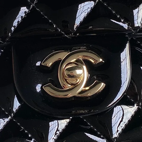 Chanel Patent Quilted Mini Top Handle Flap Bag product view 3
