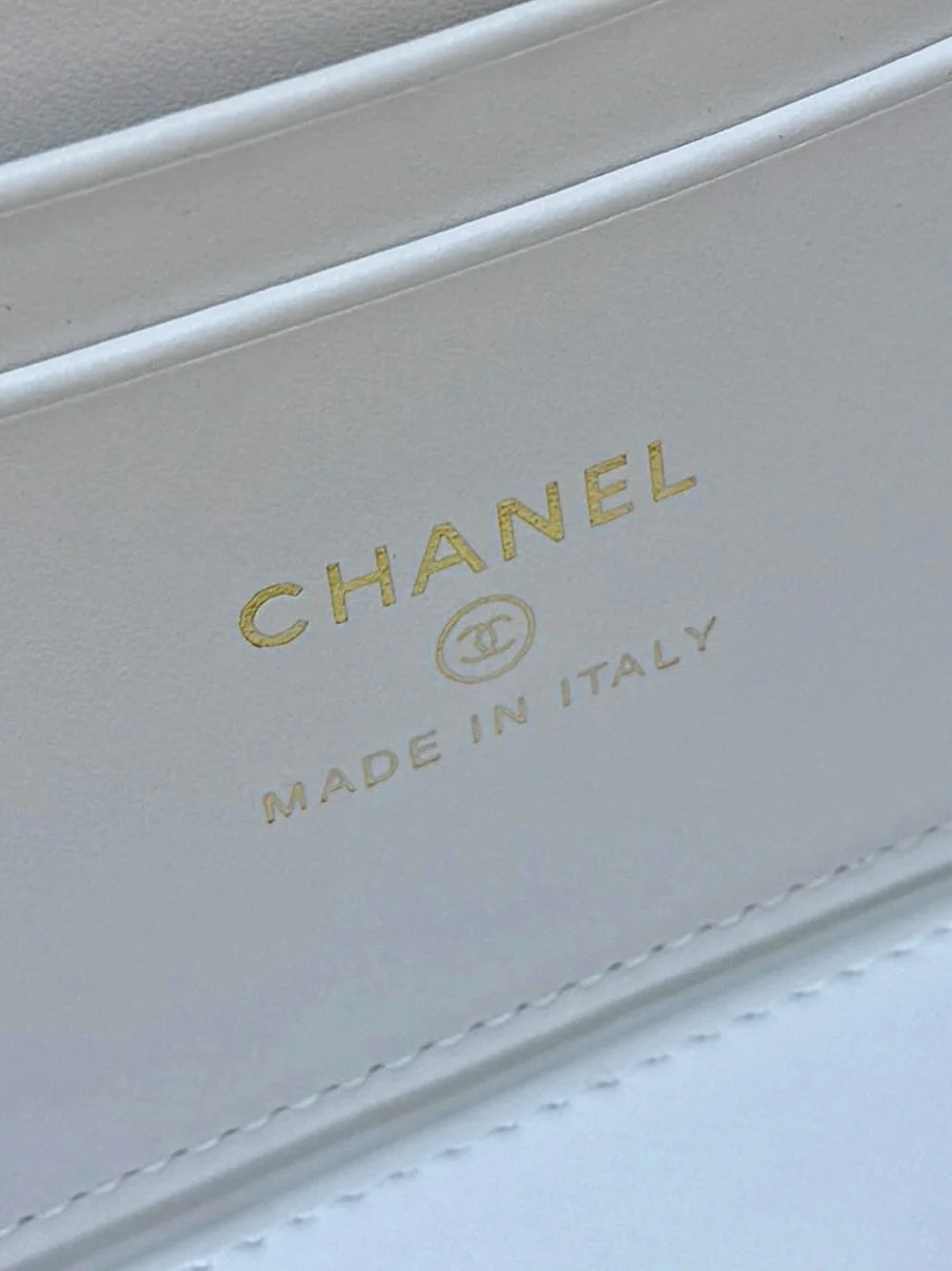 Chanel Vanity Case Small White Gold Hardware Bag product view 5