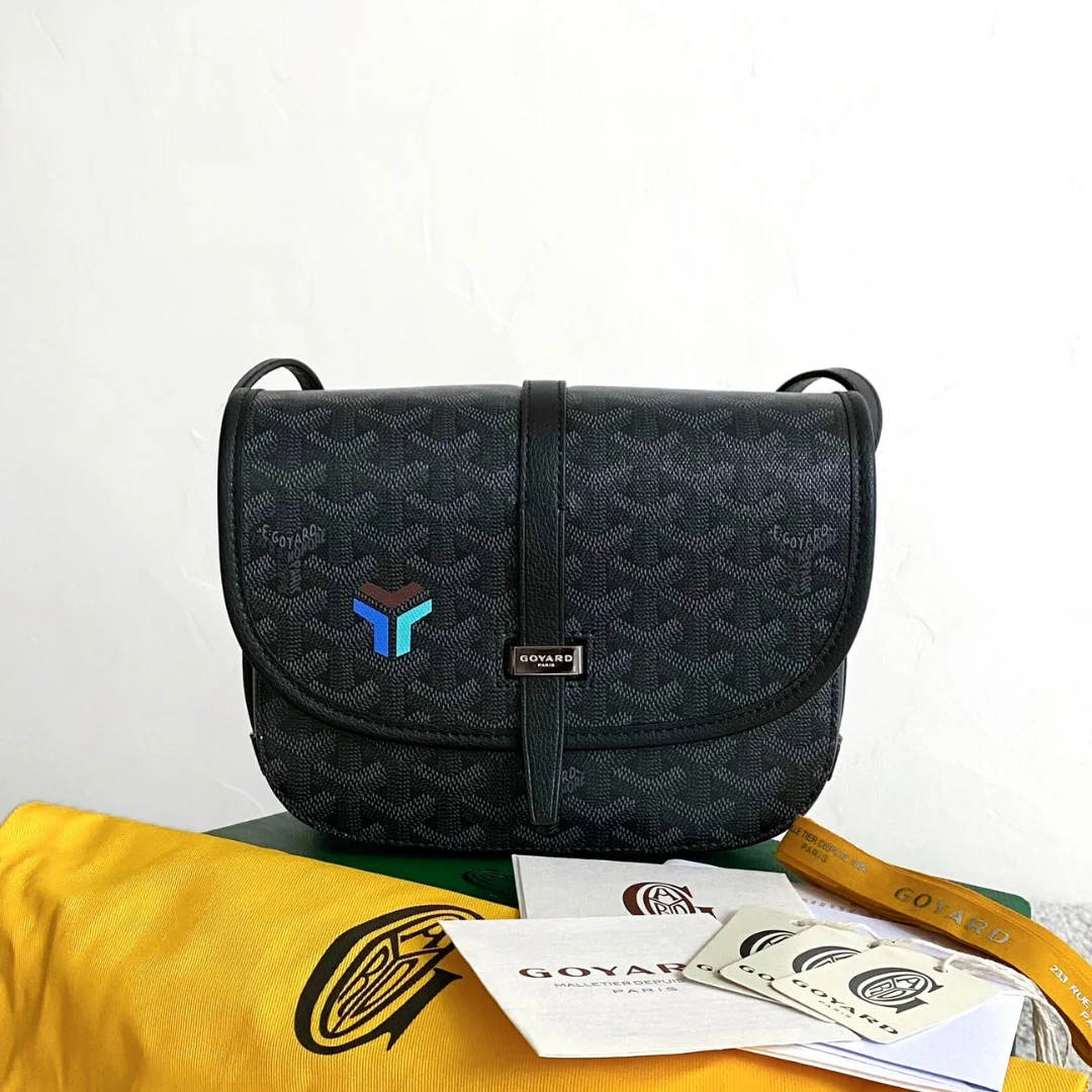 Goyard Goyardine Belvedere III PM Messenger Bag Jet Black product view 1