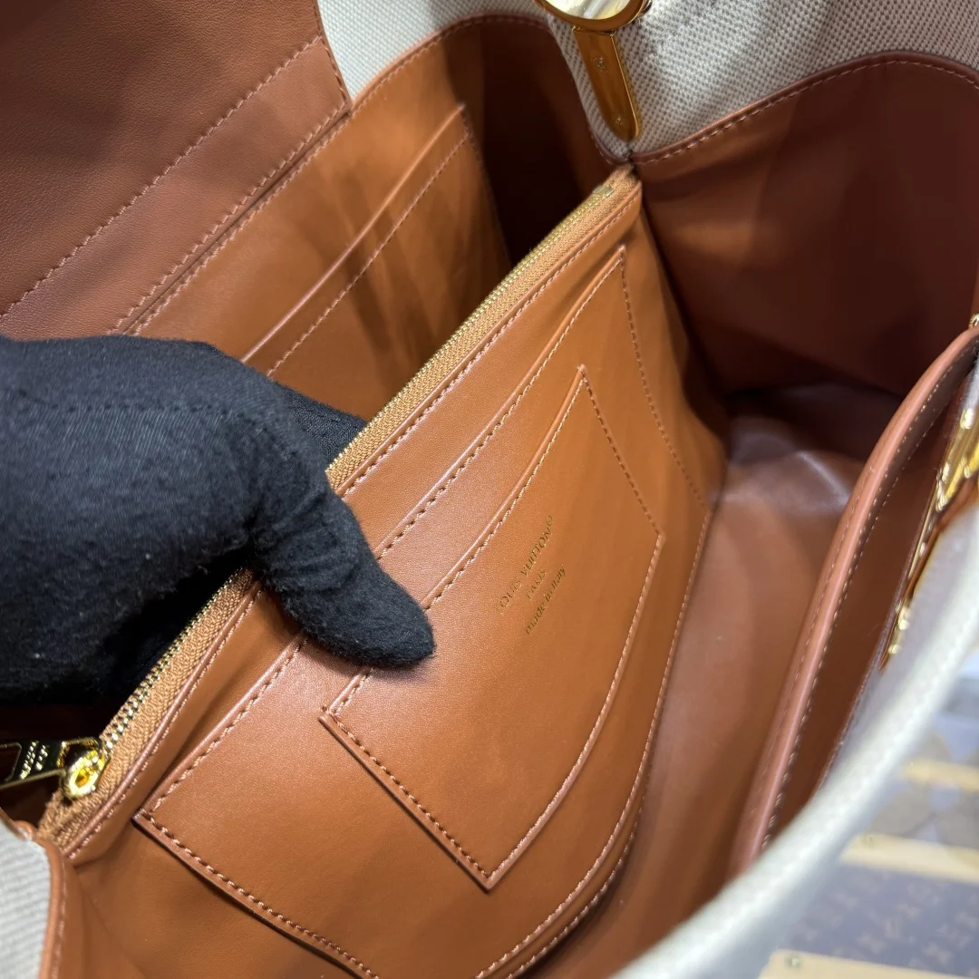 Louis Vuitton Capucines Weekender Bag Tan Canvas product view 3