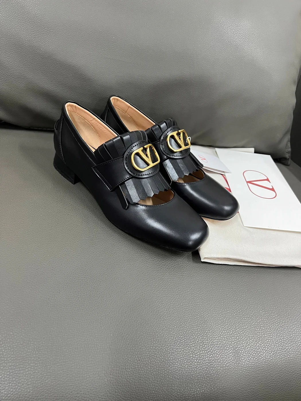 Valentino Women Black Leather Heels product view 1