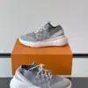 Louis Vuitton Men Grey Knit Fabric Sneakers product view 4