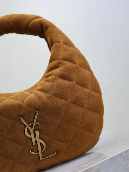 Saint Laurent Icarino Mini 17 In Caramel Quilted Suede Gold Hardware Bag product view 7